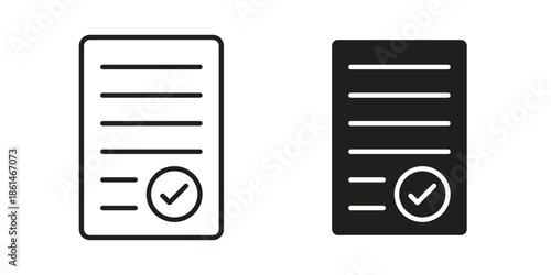 Consent icons for templates, web design and infographics