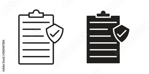 Contract coverage icons for templates, web design and infographics