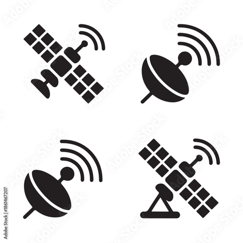 Telecommunication Satellite Dishes and Antenna Array