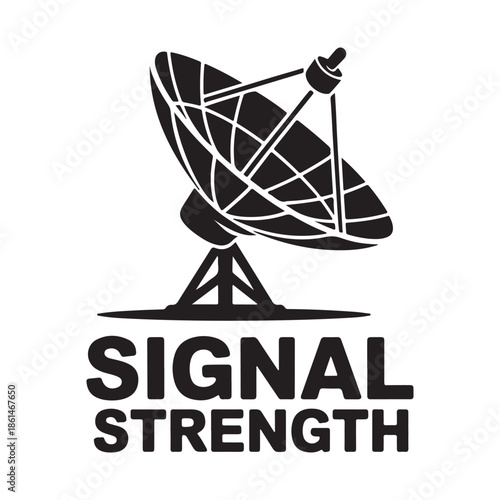 Signal Strength and Satellite Antenna Graphic