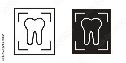 Dental X ray icons for templates, web design and infographics