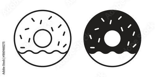 Donut icons for templates, web design and infographics