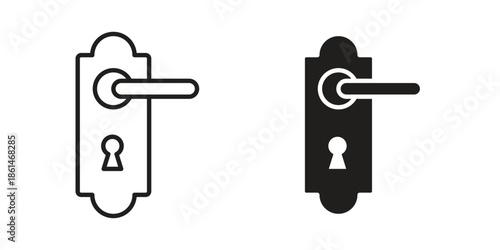 Doorknob icons for templates, web design and infographics
