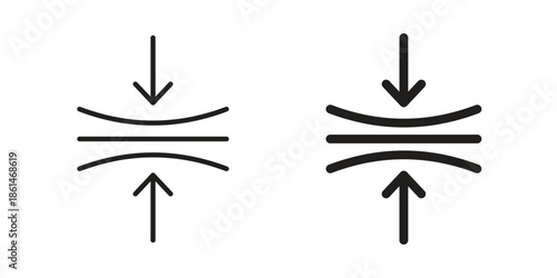 Elasticity icons for templates, web design and infographics