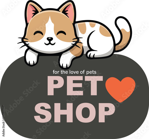 Pet Store Signboard Label Template