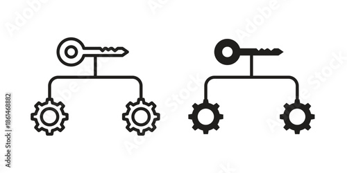 Factor icons for templates, web design and infographics