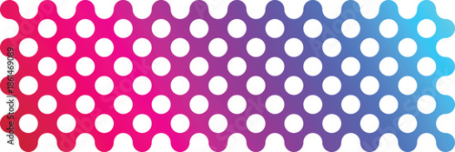 Colorful halftone gradient dots vector background transitioning smoothly from red to purple and blue in vibrant modern pop art style with seamless pattern and bright vivid colors