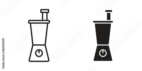 Food processor icons for templates, web design and infographics
