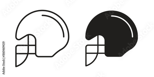 Football helmet icons for templates, web design and infographics