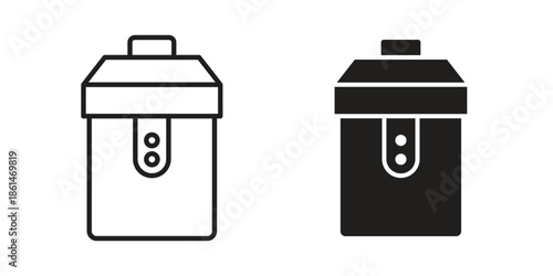 Garbage disposal icons for templates, web design and infographics