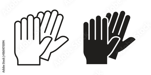 Gloves icons for templates, web design and infographics