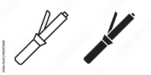 Hair curler icons for templates, web design and infographics