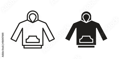 Hoodie icons for templates, web design and infographics