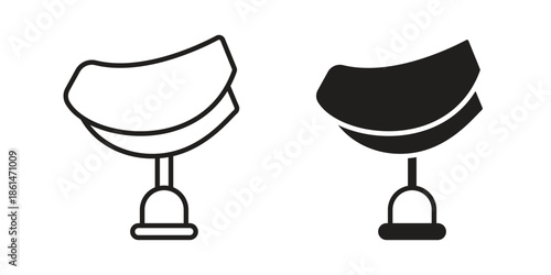 Horse saddle icons for templates, web design and infographics