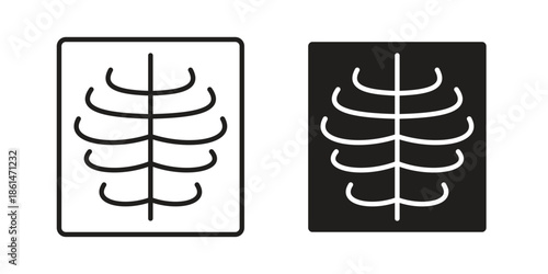 Human Ribs icons for templates, web design and infographics