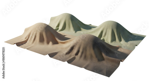 Wallpaper Mural Abstract sand dunes isolated on transparent background, isolated on white background Torontodigital.ca