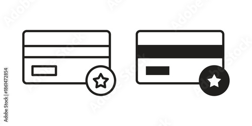 Loyalty card icons for templates, web design and infographics