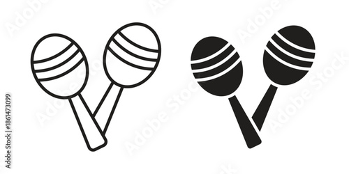 Maracas icons for templates, web design and infographics