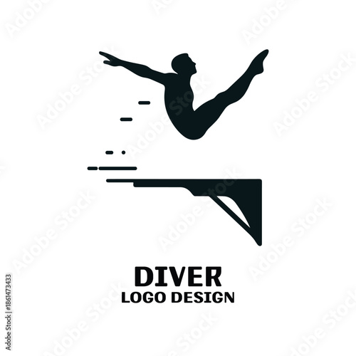 Diver Vector Logo Design