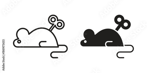 Mouse toy icons for templates, web design and infographics