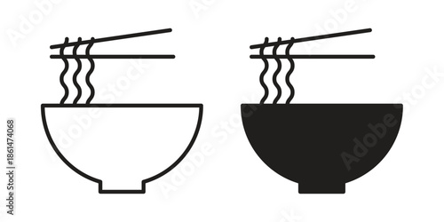 Noodles icons for templates, web design and infographics
