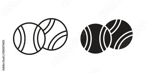Petanque icons for templates, web design and infographics