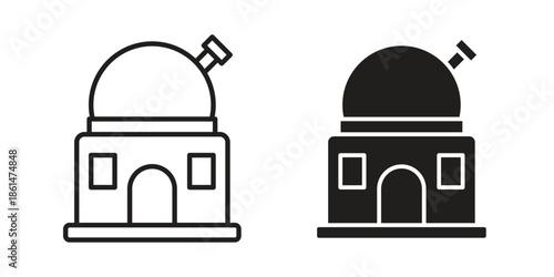 Planetarium icons for templates, web design and infographics