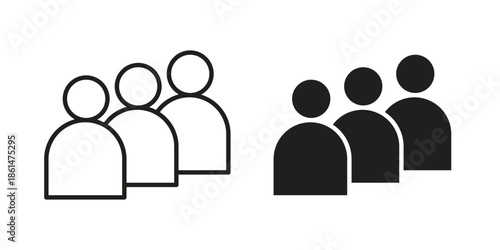 Queue icons for templates, web design and infographics