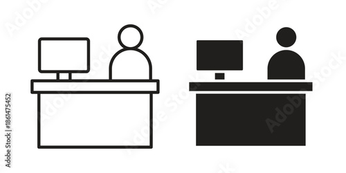 Reception icons for templates, web design and infographics