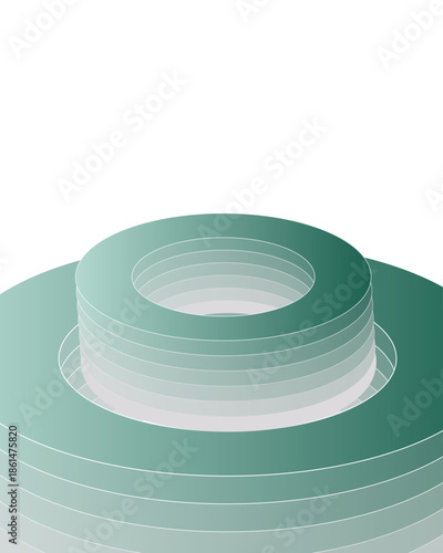 Geometric Teal Gradient Disc Abstract Background