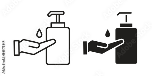 Sanitize hands icons for templates, web design and infographics