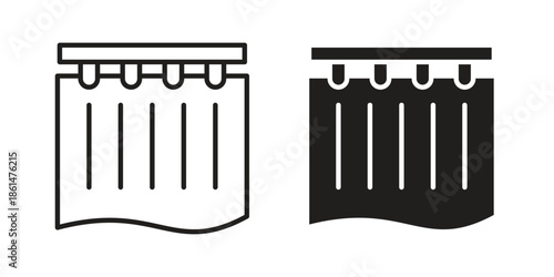 Shower curtain icons for templates, web design and infographics