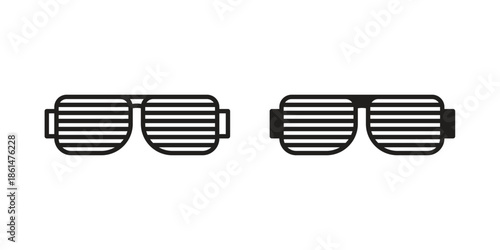 Shutter sunglasses icons for templates, web design and infographics