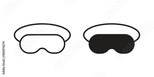 Sleeping mask icons for templates, web design and infographics