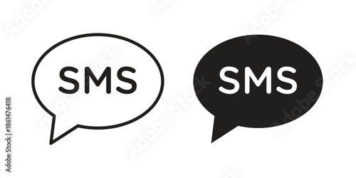 SMS icons for templates, web design and infographics