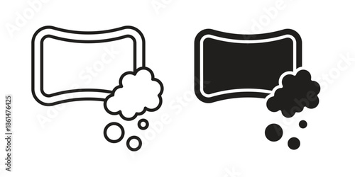 Soap cleaning icons for templates, web design and infographics