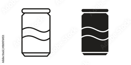 Soda can icons for templates, web design and infographics