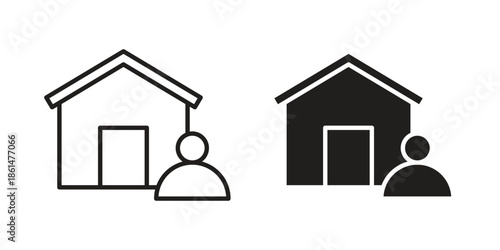Tenant icons for templates, web design and infographics