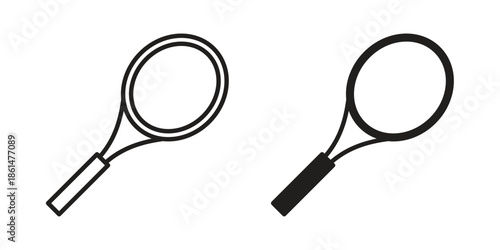 Tennis racket icons for templates, web design and infographics