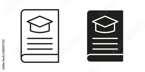 Thesis icons for templates, web design and infographics