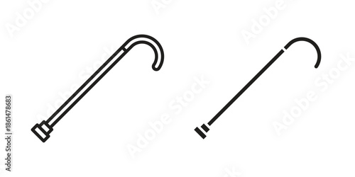 Walking stick icons for templates, web design and infographics