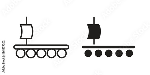 Wood Raft icons for templates, web design and infographics