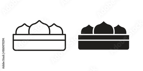 Xiao long bao icons for templates, web design and infographics