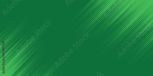 green halftone on background. Vector dotted sparkles or halftone shine pattern texture Pop Art Style Background.