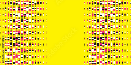 Yellow confetti seamless pattern. Golden glitter dot repeating background. Gold polka dot repeated wallpaper. Celebration Christmas, New Year or birthday party decoration.