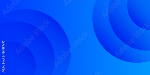 Blue abstract background with circles. Vector illustration