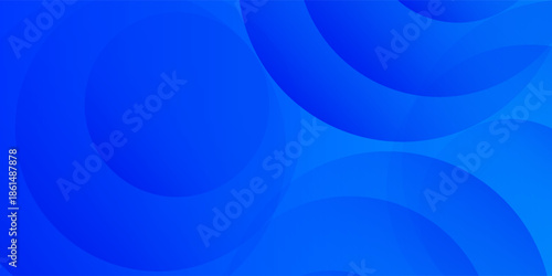 Blue abstract background with circles. Vector illustration