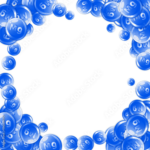 Round Magnesium Pill Capsules Healthcare Set