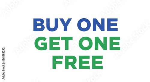 Enticing promotional graphic featuring a clear buy one get one free offer to attract shoppers