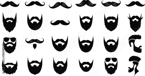 Black and white of various beard and mustache styles beards mustaches 1 facial hair